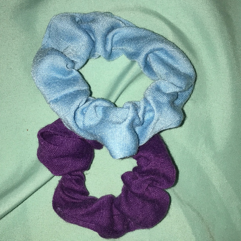 Unused Scrunchies (Baby Blue and Dark Purple)